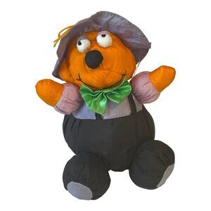Vintage 1990’s Fall Puffalump Pumpkin Nylon Plush By Toy Parade